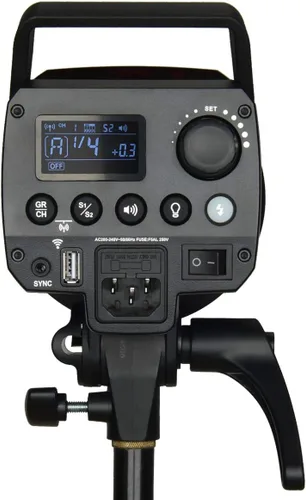 Vista 6 de Godox MS300 300WS 2.4G Wireless X System Studio Flash, temperatura de color 5600±200k, tiempo de reciclaje de 0.1-1.8S, utilizando el gatillo Godox