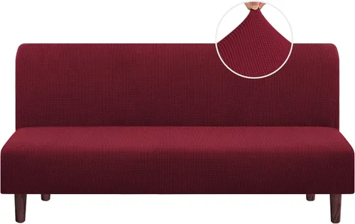 Vista 15 de PrinceDeco Funda elástica sin brazos para futón, funda deslizante para futón, funda para sofá de tamaño completo y cama de sofá de tamaño queen