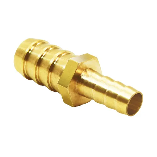 Vista 7 de Joywayus Reductor de púas de manguera de 1/2 "a 3/4" empalme reductor de ajuste de púas, unión hexagonal de latón para agua/combustible/aire