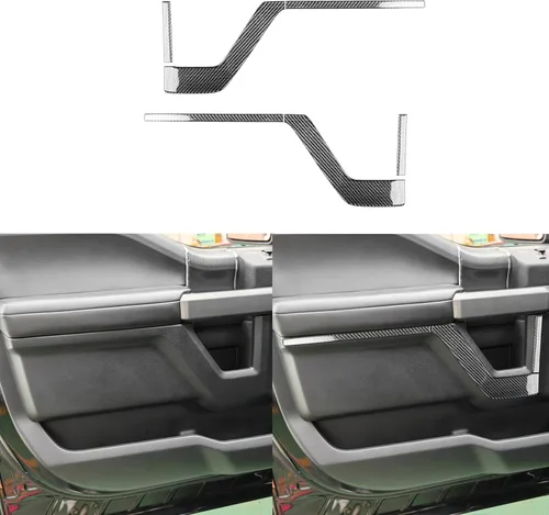 Vista 7 de Adhesivo de fibra de carbono para espejo retrovisor de automóvil, panel de poste triangular, adhesivo de pilar A, compatible con F150 SVT Raptor