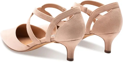 Vista 3 de Trary Zapatos de tacón bajo para mujer, con puntera puntiaguda, cómodos, informales, para trabajo, oficina, boda, fiesta, zapatos de tacón