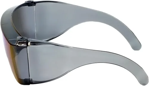 Vista 5 de Calabria 3000 Gafas de Seguridad de Ajuste Grande que se Colocan Sobre Anteojos Recetados Color Azul para Hombres y Mujeres Envolventes Tintadas