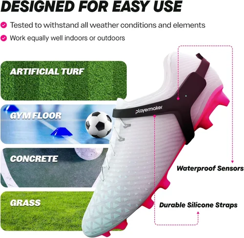 Vista 7 de Playermaker 2.0 Rastreador inteligente de fútbol para tacos, más de 25 métricas técnicas y físicas de entrenamiento de fútbol, 12 meses de acceso a