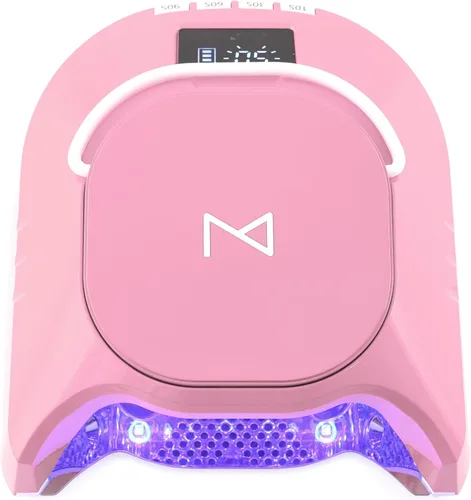 Vista 12 de M - Lámpara de uñas profesional híbrida GlowPro de 86W inalámbrica recargable LED UV, secador de uñas inalámbrico para uñas de gel, manicura, Blanco