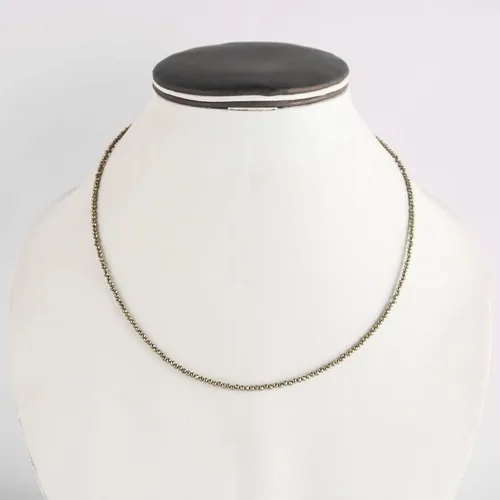 Vista 4 de Collar de cuentas de piedras preciosas de plata 1