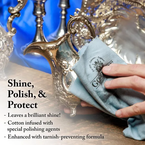 Vista 5 de Goddard And Sons 707684 Paño para cuidado de plata, _, 1 For Plated or Sterling Silver, Gold, Jewelry & Antiques, Reusable Lint-Free Design