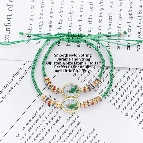 Vista 5 de BONITTER 612 PCS Virgin MarySaint BenedictSaint Jude bracelet Rosary Handmade Red Knot String Bracelets Luck bracelet Men Or Women As Gifts and Used