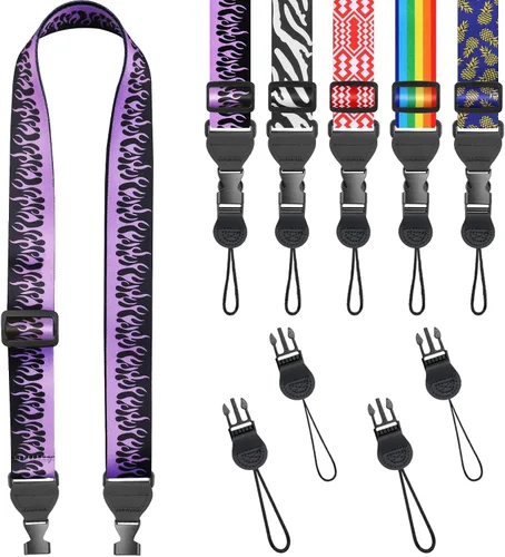 Vista 34 de FIEIL Correa de hombro ajustable, correa de nailon para cámara, cómoda correa para el cuello para iPad, tableta de teléfono celular, cámara, laptop