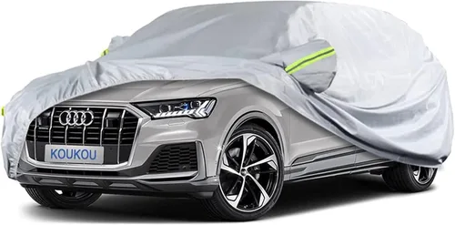 Vista 122 de KouKou Funda impermeable para automóvil SUV adecuada para BMW X1 de 2009 a 2025, 7 capas a prueba de viento para todo tipo de clima, cubierta