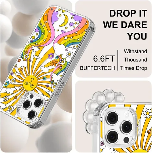 Vista 5 de MOSNOVO Funda para iPhone 12 y iPhone 12 Pro, [protección contra caídas de grado militar Buffertech de 6.6 pies] [Tecnología antidespegable] Diseño