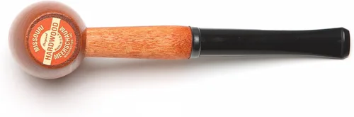 Vista 4 de Missouri Meerschaum – Pipa para tabaco de madera noble de montes Ozark, cuenco ovalado, bocal recto