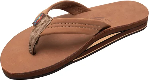 Vista 15 de Rainbow Sandals - Sandalias de cuero para hombre, doble capa con soporte de arco Buckskin