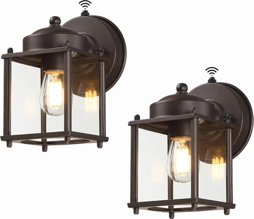 Vista 11 de LIT-PaTH Lámpara de pared para exteriores, cristal metálico antioxidante, negro, paquete de 2
