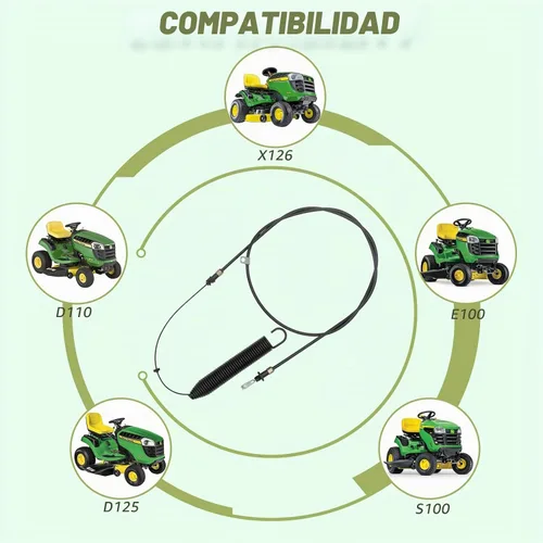 Vista 6 de GY22387 Cable de control de toma de fuerza para John Deere E100 D100 D110