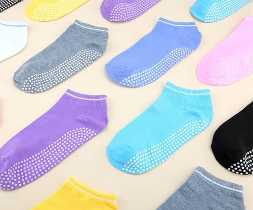 Vista 6 de Calcetines de yoga antideslizantes para mujer, yoga y pilates