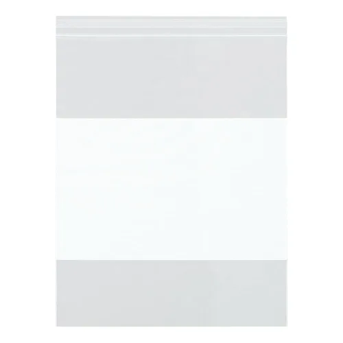 Vista 19 de Aviditi Poly Bolsa con cierre hermético blanco, 10" x 12", Azul, 1000