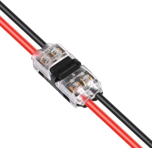 Vista 10 de Conectores de cable de bajo voltaje Kalolary 20 Pack 2 Pin 3/2 Way Wire Connector Universal Compact Wire T Tap I Type Connectors Electrical Wire