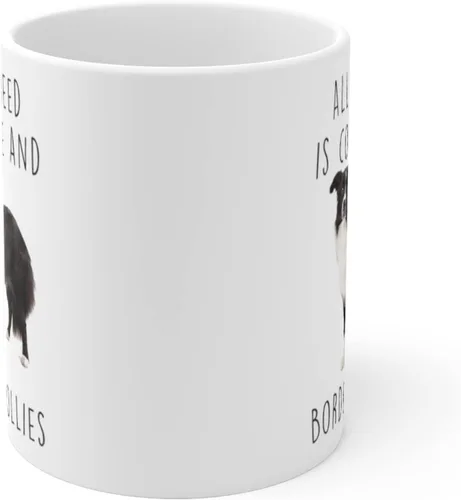 Vista 2 de Taza de café blanca con texto en inglés "I Love Coffee And Border Collie", regalos divertidos para perros y madres, regalos de Navidad 2024