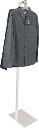 Vista 7 de SSWBasics Soporte de cliente blanco ajustable – Perchero de un solo brazo – Soporte de exhibición de ropa y ropa al por menor – Ideal para exhibir