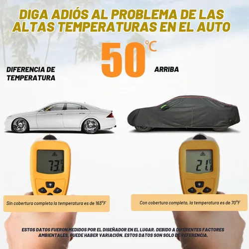 Vista 3 de Funda de Coche Transpirable de Nuevo Material, Funda Impermeable para Coche, Puertas con Candados y Cremalleras, Protección UV Impermeable y Negro