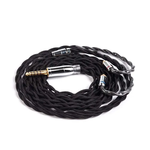 Vista 13 de KBEAR - Cable de auriculares de 4 núcleos y 2 pines [suave], cable de actualización 5N UPOCC Singel, cable desmontable IEM con enchufe de 0.098 in