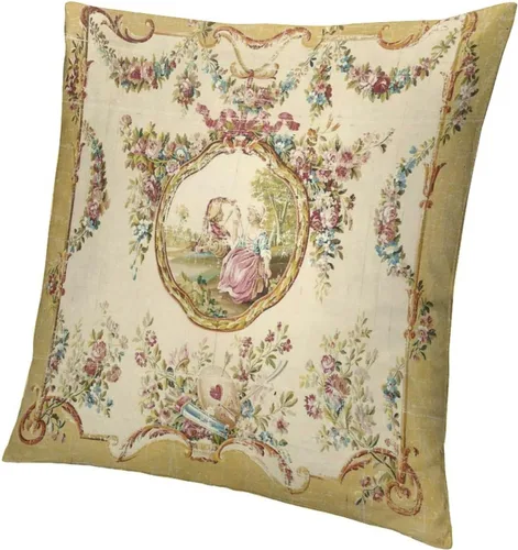 Vista 2 de Funda de almohada cuadrada y acogedora para escuela francesa del siglo XIX, decoración del hogar, para sala de estar, sofá, cojín de coche, 18 x 18