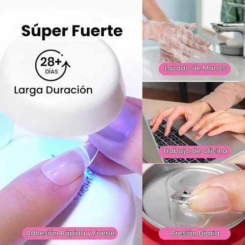 Vista 6 de Beetles - Kit de uñas de gel, 288 puntas de uñas medianas de almendra