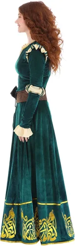 Vista 6 de Disney Pixar Brave Merida Costume for Women, Premium Merida Dress Outfit for Disney Princess Cosplay & Halloween