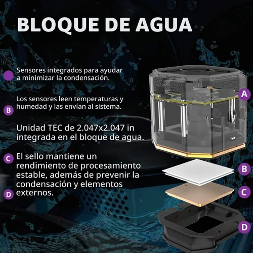 Vista 4 de Cooler Master MasterLiquid ML360 SUB-Zero, enfriador líquido de CPU AIO alimentado por tecnología Intel Cryo Cooling, bomba de enfriamiento