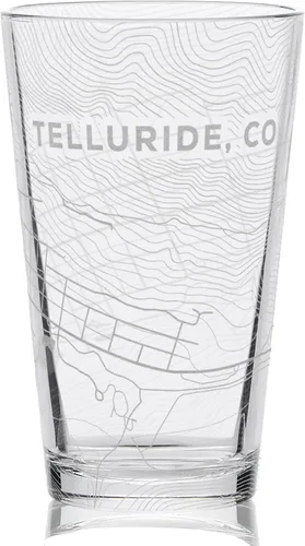 Vista 16 de ASPEN COLORADO - Vaso de pinta grabado Gran idea de regalo de mapa de topografía de montaña de estación de esquí