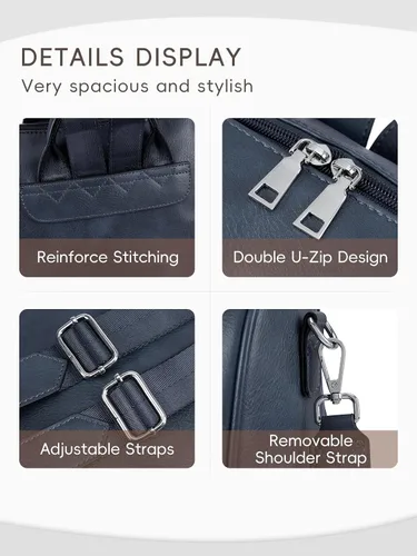 Vista 3 de CLUCI Mochila Bolso para Mujeres de Cuero PU Antirrobo Grande de Diseñador de Moda Bolsa de Viaje Bolsos de Hombro para Damas Purse