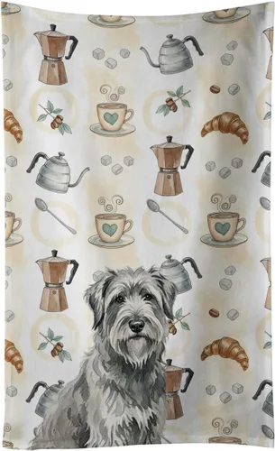 Vista 114 de Caroline's Treasures Afghan Hound - Toalla de cocina para barra de café, terciopelo frontal y lazo de algodón, lavable a máquina Sabueso afgano