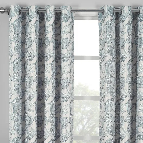Vista 2 de Royal Hotel Bedding Catalina - Panel de cortina jacquard con ojales superiores, juego de 2 paneles, 108 x 63 pulgadas, par