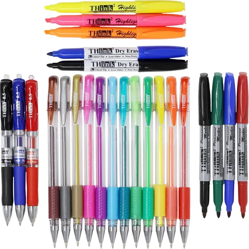 Vista 11 de Think2 - Juego de bolígrafos de gel de color para adolescentes y adultos. Perfecto para dibujar, diario, garabatear, álbumes de recortes