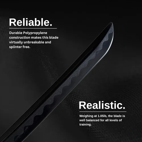 Vista 7 de E-BOGU Equipo de espada de entrenamiento de polipropileno para artes marciales (39") con vaina negra de Saya