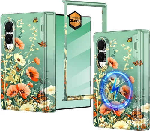Vista 50 de Hekodonk Funda para Galaxy Z Flip 7, compatible con MagSafe, protector de pantalla integrado, protección de bisagra, magnética, delgada, a prueba