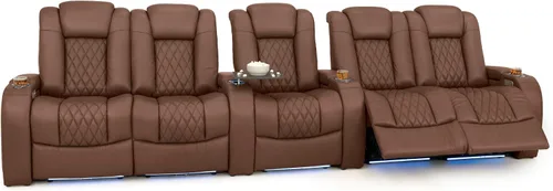 Vista 29 de Seatcraft Asientos de cine en casa Virtuoso LT Tawny Single reclinable Leonado