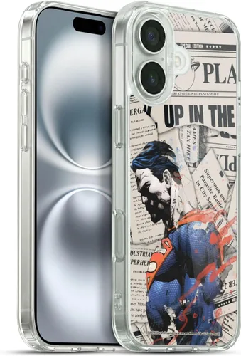 Vista 55 de Head Case Designs Officially Licensed Superman DC Comics Collage 80th Anniversary Gel Case [Military Grade Protection] Compatible with Apple iPhone