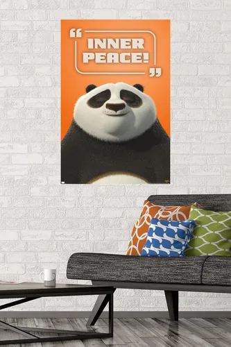 Vista 2 de Kung Fu Panda 4 - Póster de pared de paz interior, 34 pulgadas de largo x 22.4 pulgadas de ancho, versión sin marco