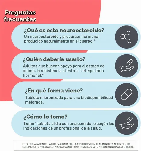 Vista 6 de Allergy Research Group PREGNENOLONA 100 MG, TABS 60