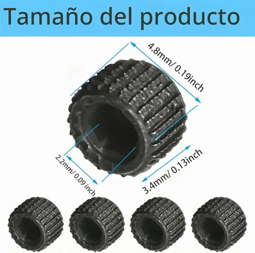 Vista 2 de Rueda de pedernal para encendedor, kit de reparación de repuesto compatible con S T Dupont-Negro