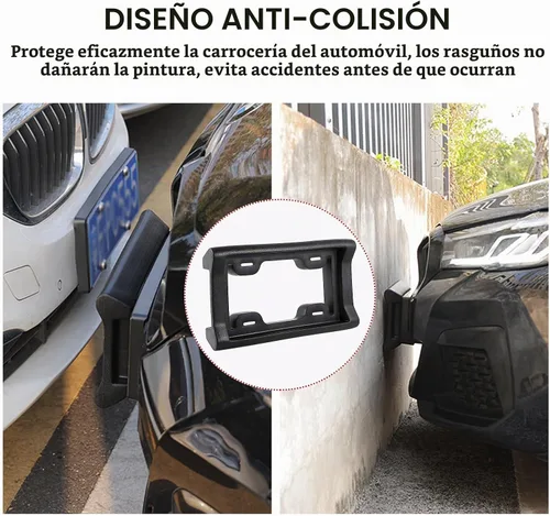 Vista 6 de Protector de Parachoques para Placa de Matrícula, EVA de 2.3" de Grosor Soporte para Placa de Matrícula Protector de Marco de Etiqueta de Carro