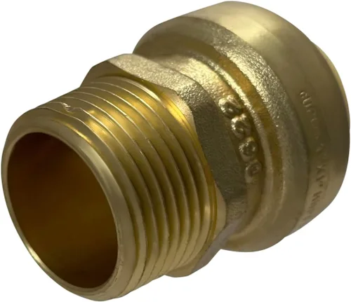 Vista 2 de 1 adaptador NPT macho de 1 pulgada de ajuste a presión x 1 pulgada