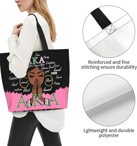 Vista 4 de Bolsos de hombro para mujer, grandes, ligeros, de lona con paneles para compras, trabajo, viajes