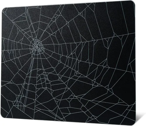 Vista 16 de XVX - Alfombrilla de mouse de vidrio para juegos, color negro, para deportes electrónicos, alfombrilla grande de 16.2 x 12.2 pulgadas, alfombrilla