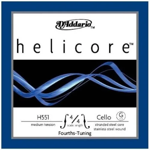 Vista 9 de D'Addario Helicore Cuartos Tuning - Cuerda A para violonchelo, escala 4/4, tensión media