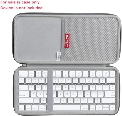 Vista 2 de Hermitshell Funda rígida de viaje para Apple Magic Keyboard MLA22LL/A (nailon, gris)