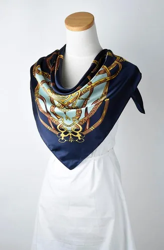 Vista 3 de corciova - Bufanda cuadrada grande para mujer, diadema sedosa para cabello rizado, lazo para dormir por la noche, bandana a la moda, 35 x 35
