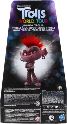 Vista 7 de DREAMWORKS TROLLS Stylin' Barb Fashion Doll con vestido extraíble y accesorio para el cabello, inspirada en Trolls World Tour, niñas de 4 años
