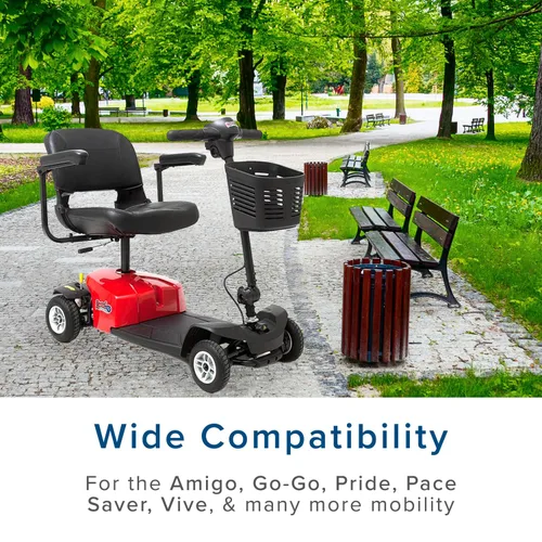Vista 5 de AlveyTech Interruptor de llave con llaves de cabeza de metal estándar para scooters Amigo, Go y Pride Mobility - Montaje en panel de repuesto con 2